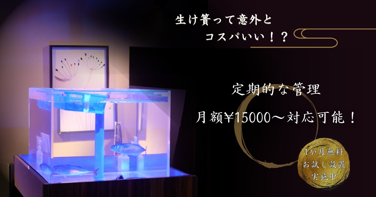 活魚水槽って意外とコスパがいい?の画像